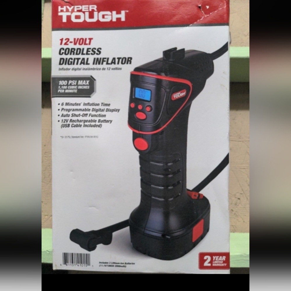 Hyper tough 12 Volt Cordless Digital Inflator